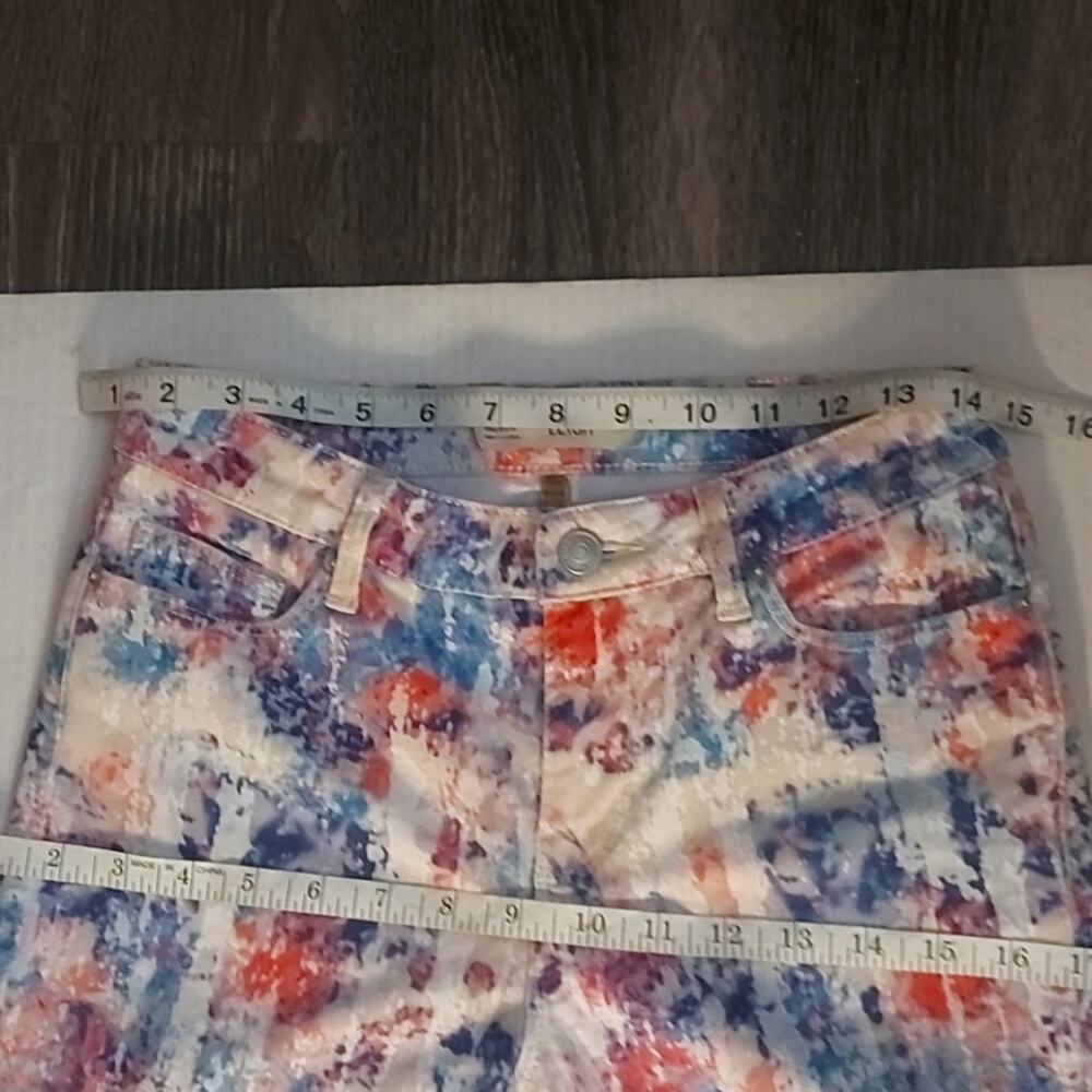 TOPSHOP Moto Leigh Skinny Velvet Floral Jean 26 Dopamine Fairycore Prints Boho - Picture 4 of 9